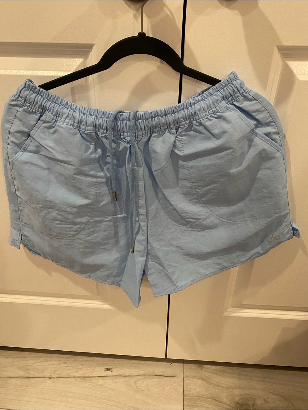 ALO Yoga Light Blue Alumni Athletic Shorts